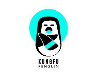 Projekt graficzny logo dla firmy online KungFu Penguin